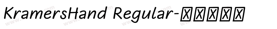 KramersHand Regular字体转换